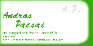 andras pacsai business card